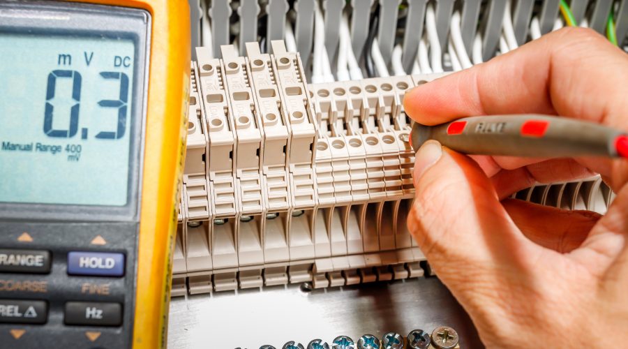 close up control panel assembly with wire and terminal box, meas